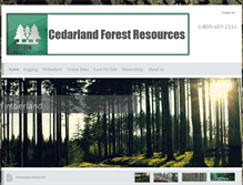 Tablet Screenshot of cedarlandforestresources.com